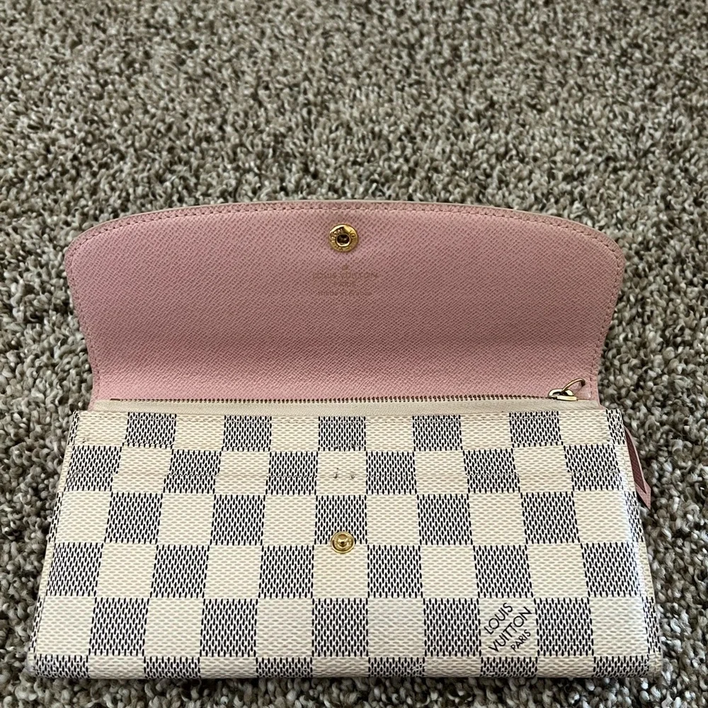 LV NeverFull MM Checkered Ballerine Pink Tote Bag - Picture 10 of 16